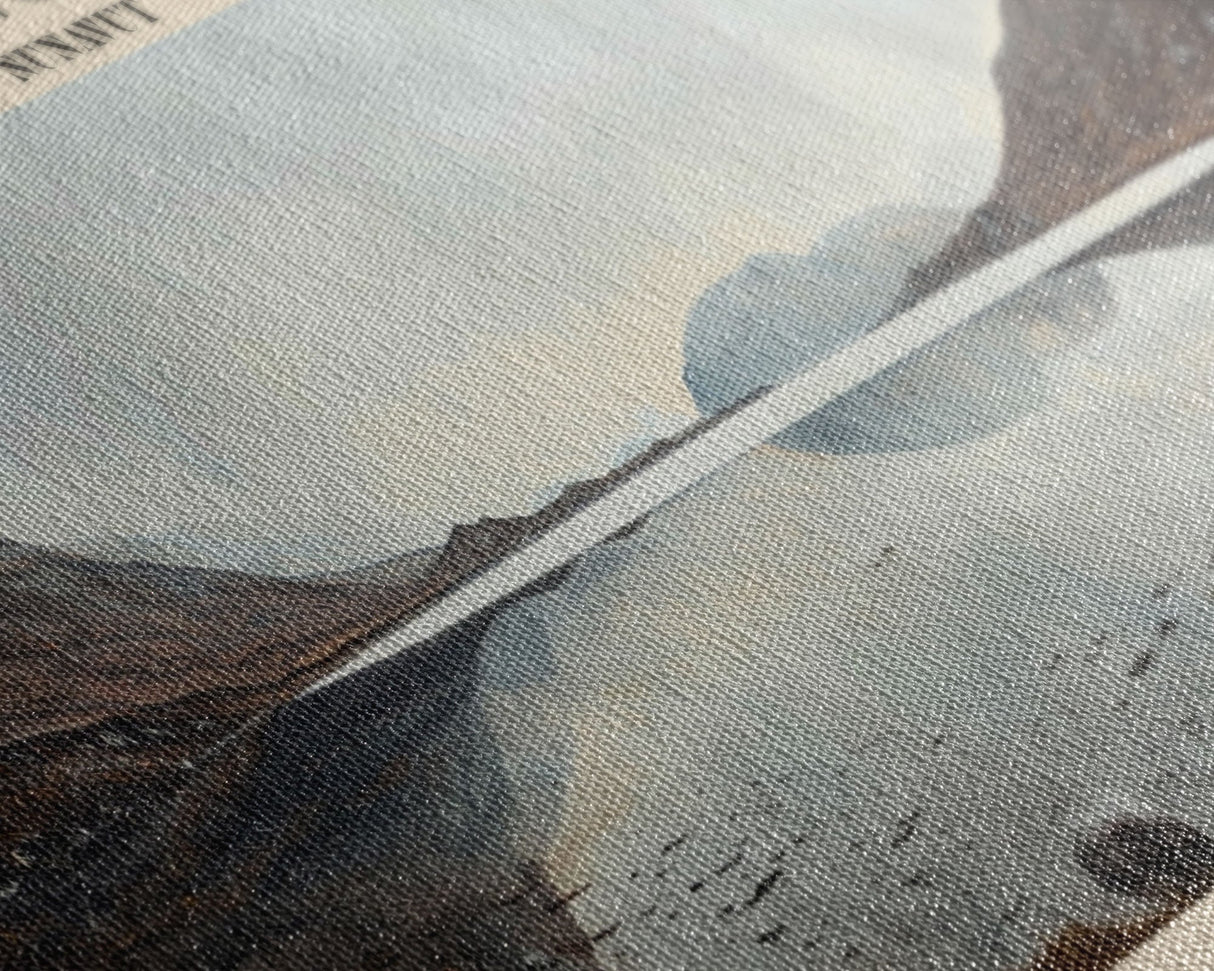 Kaminuricek Lake Qamanirjuaq Lake Framed Canvas Print, Panoramic Lake House Decor, Wall Art, Travel Poster, Serene Lake Painting, Nature Art