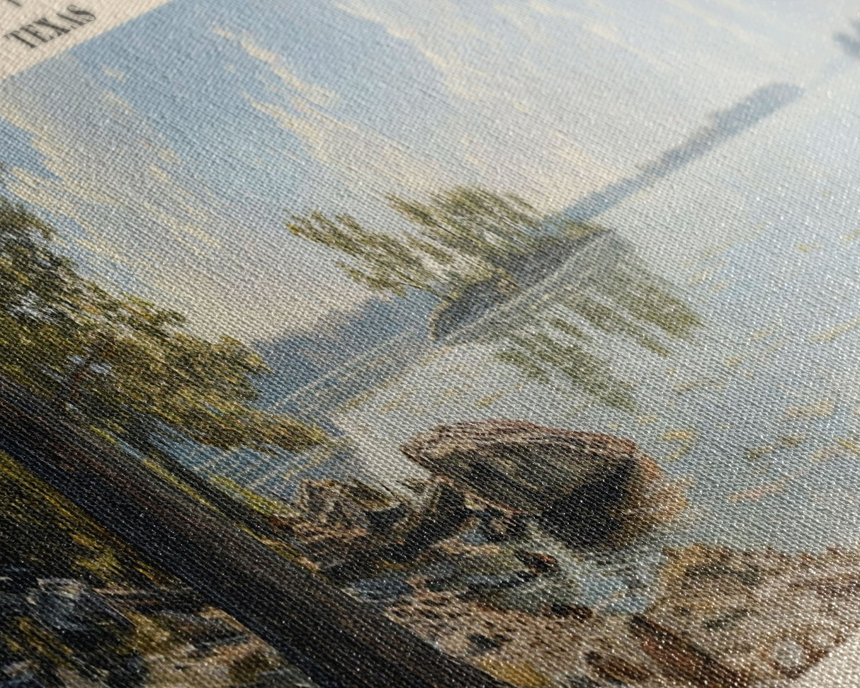 Lake Sam Rayburn, Boho Art, Serene Landscape, Travel Poster Art, Wall Art, Home Decor, Nature Scene, Lake Painting, Minimalist Art, Rustic Art, Travel Print, Framed Canvas Print, Lake House Decor, Panoramic Print