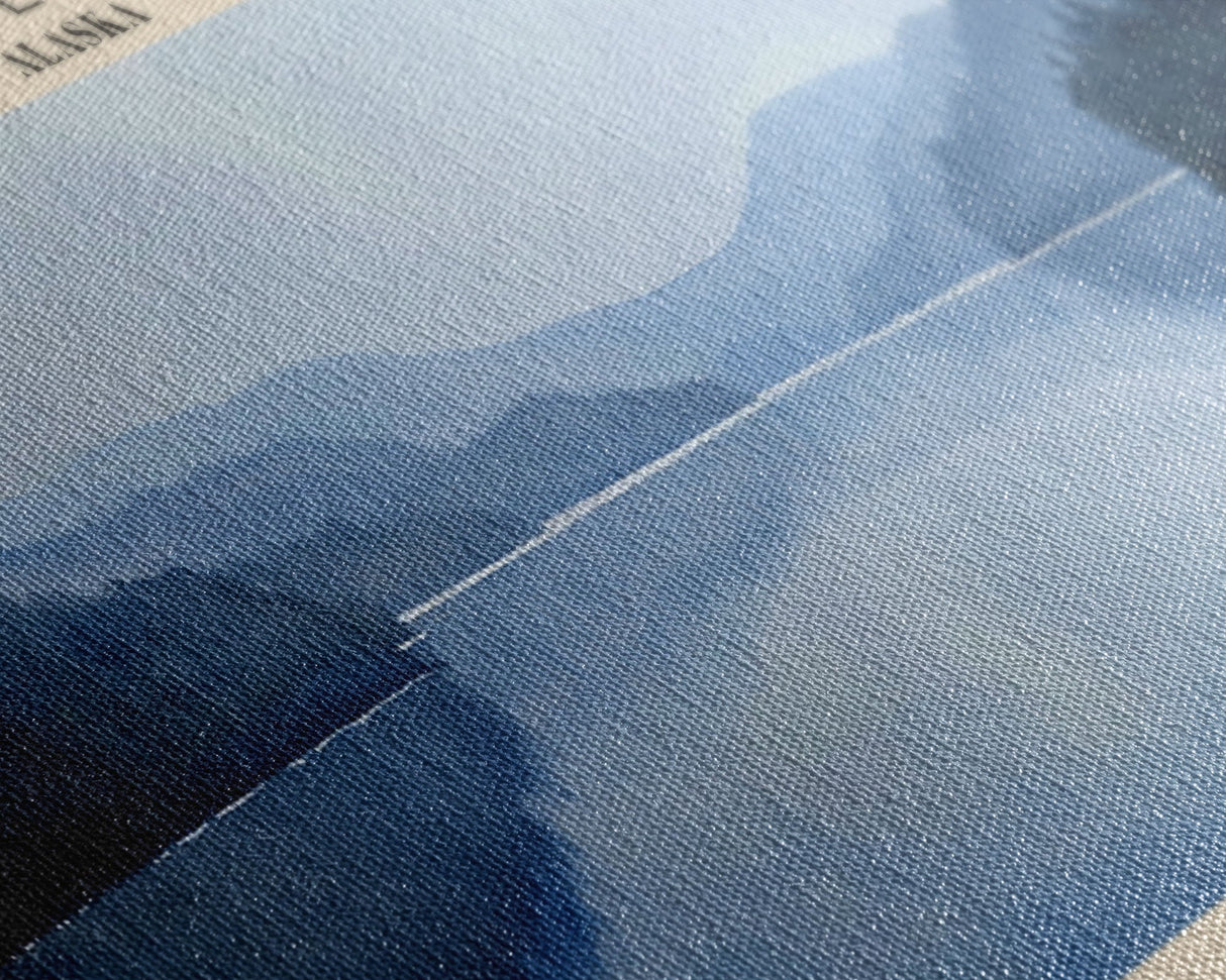 Takslesluk Lake Panoramic Wall Art, Framed Canvas Print, Lake House Decor, Travel Poster, Serene Lake Scene, Living Room Decor