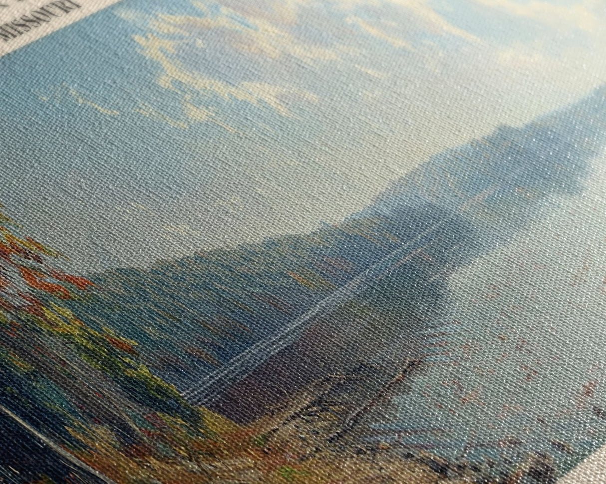 Truman Reservoir Missouri Panoramic Wall Art, Framed Canvas Print, Lake House Decor, Travel Poster, Beautiful Lake Scene, Bedroom Decor