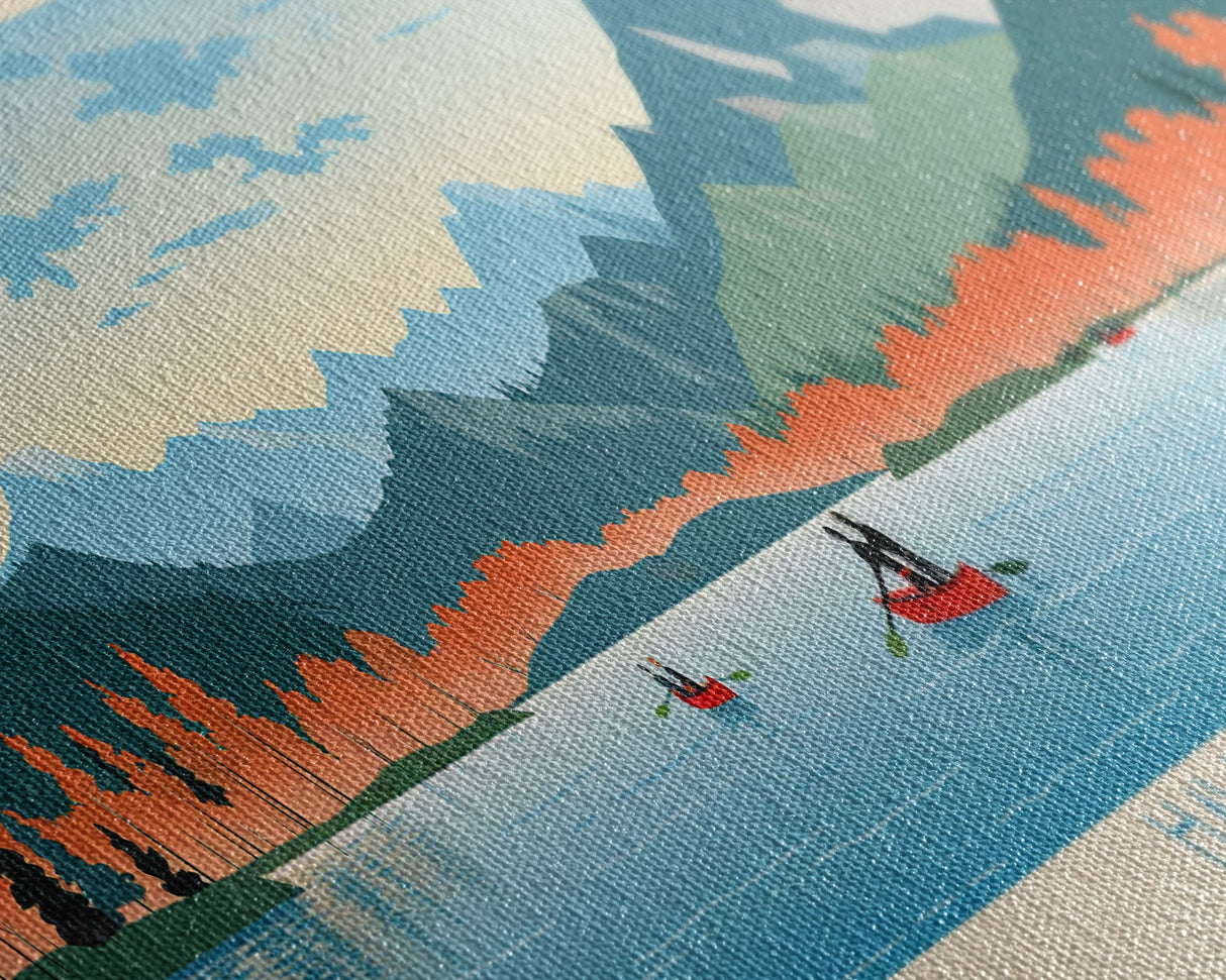 Hawley Lake Arizona Framed Canvas Print, Panoramic Art, Midcentury Modern, Pop Art, Bedroom Decor, Travel Poster, Artistic Decor, Home Decor