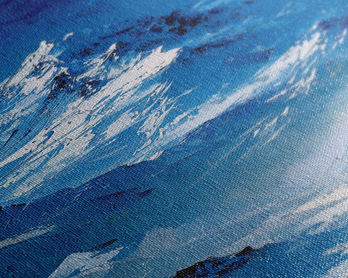 Mountain Landscape Art for Home - Framed Canvas Print, Skinny Tall Art, Living Room Wall Art, Bedroom Decor, Panoramic Landscape Artwork