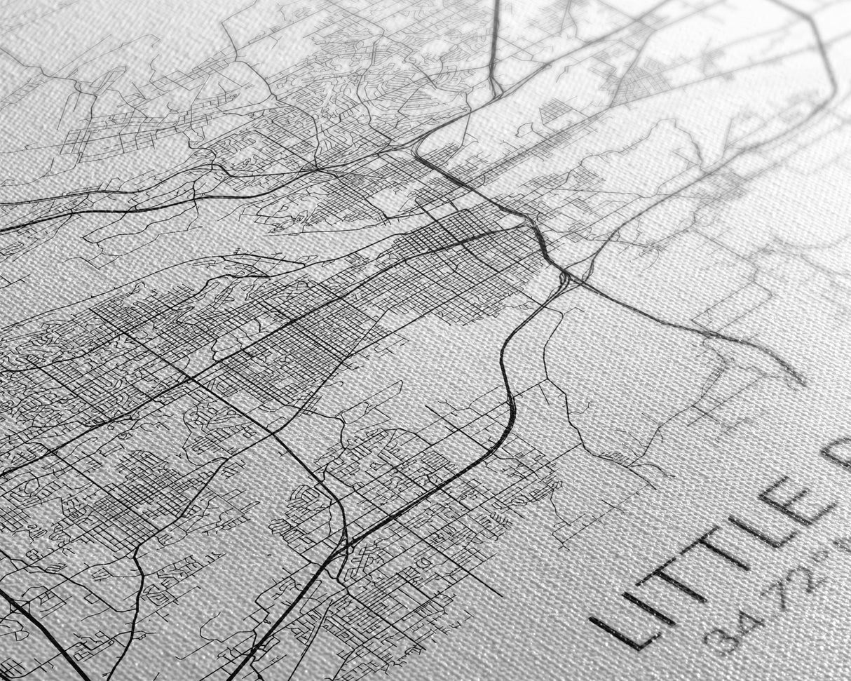 Little Rock Street Map, Arkansas Map, City Map Art, Modern Wall Art, Wall Art, Canvas Print, Travel Lover Gift, Kids Wall Art, Travel Art