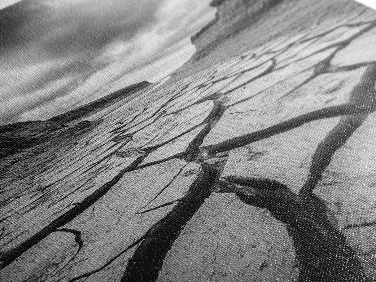 Cracked Earth, landscape painting, moody art, southwest wall art, wabi sabi art, extra wide art, framed canvas print, horizontal wall art