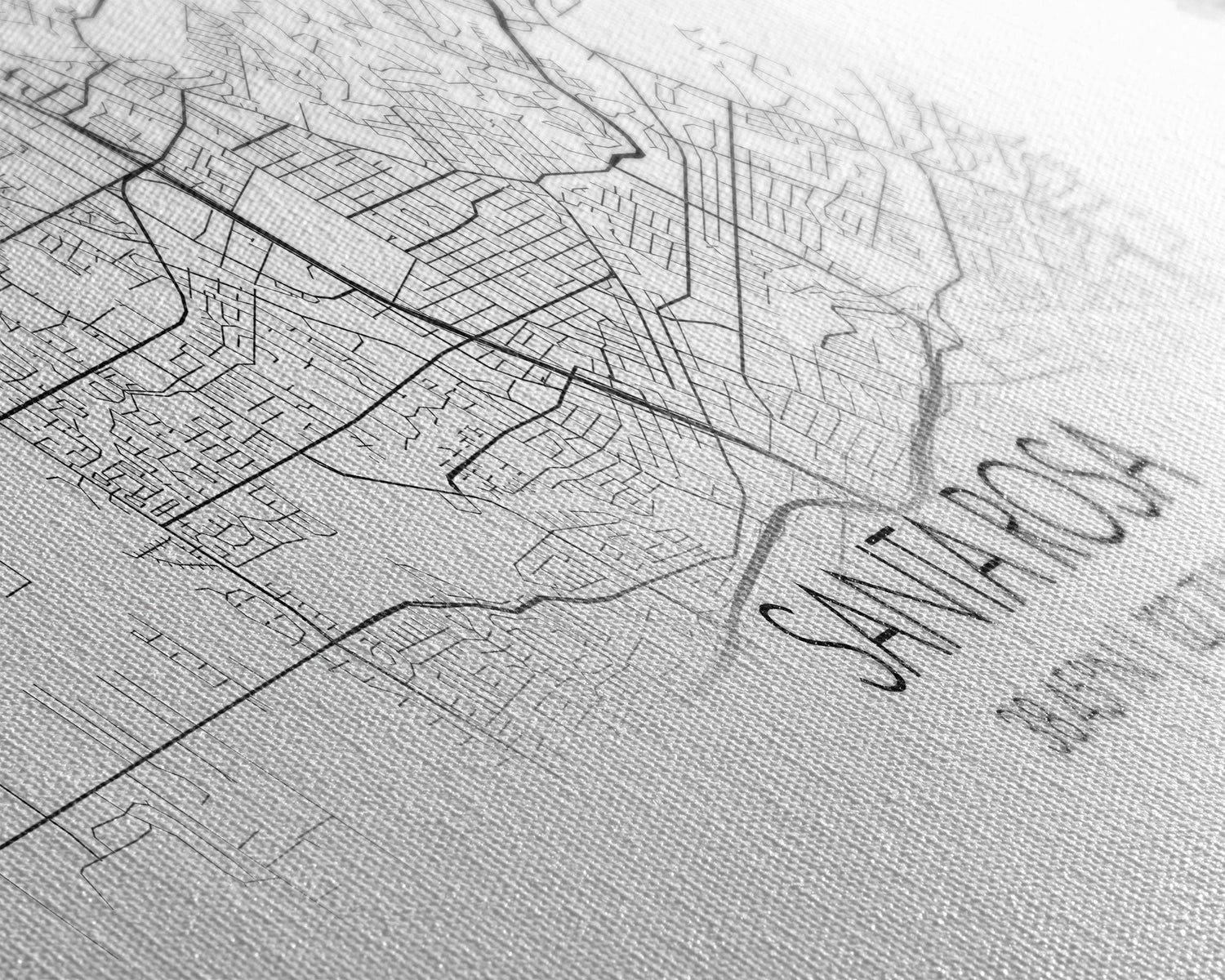 Panoramic Santa Rosa City Map, California Art, Map Print, Minimalist Wall Art, Canvas Art, Housewarming Gift, Street Map Art, Closing Gift