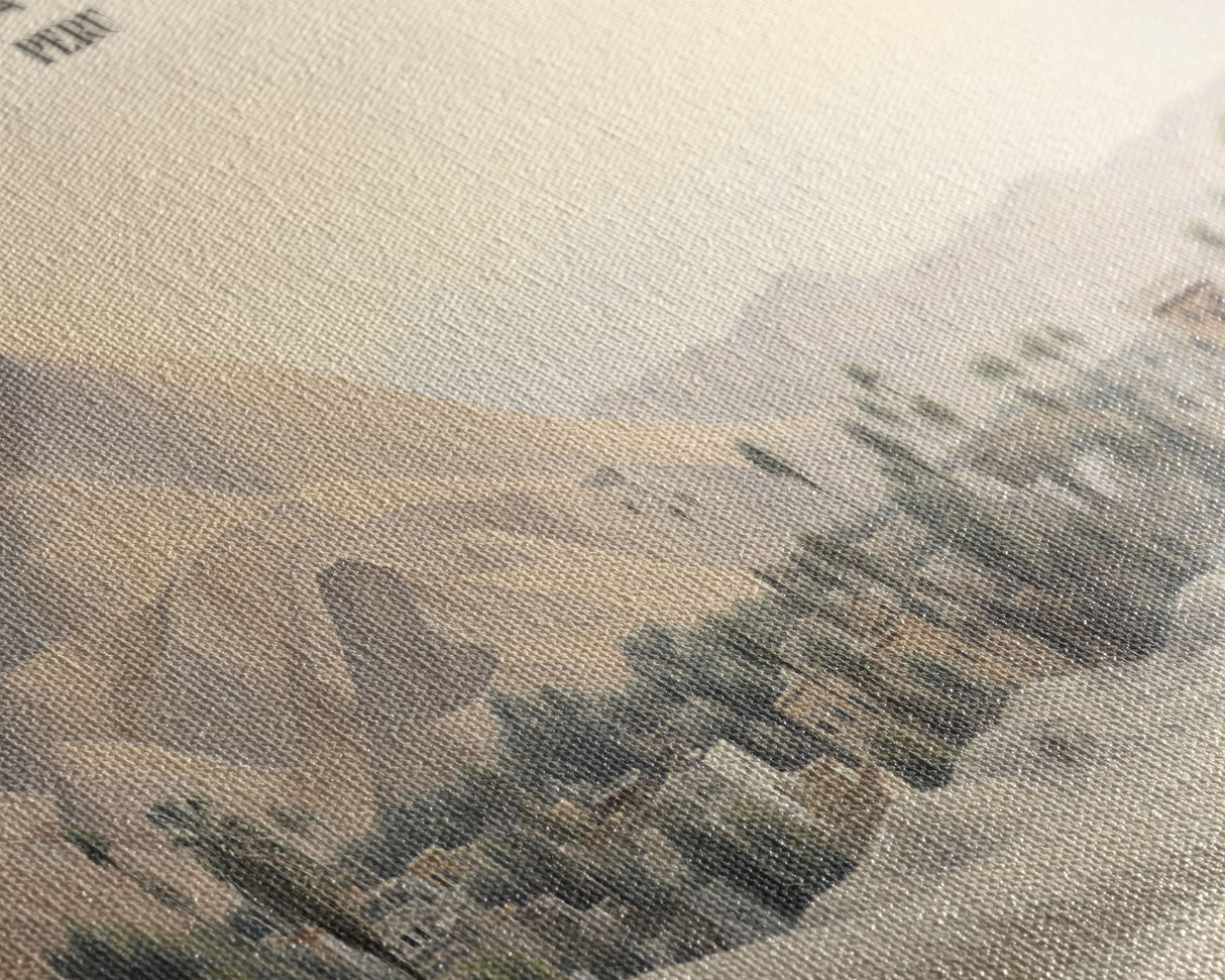 Huacachina Travel Poster Print, Framed Canvas Print, COUNTRY Travel Art, Wood Framed Art, Wall Hanging, Home Decor