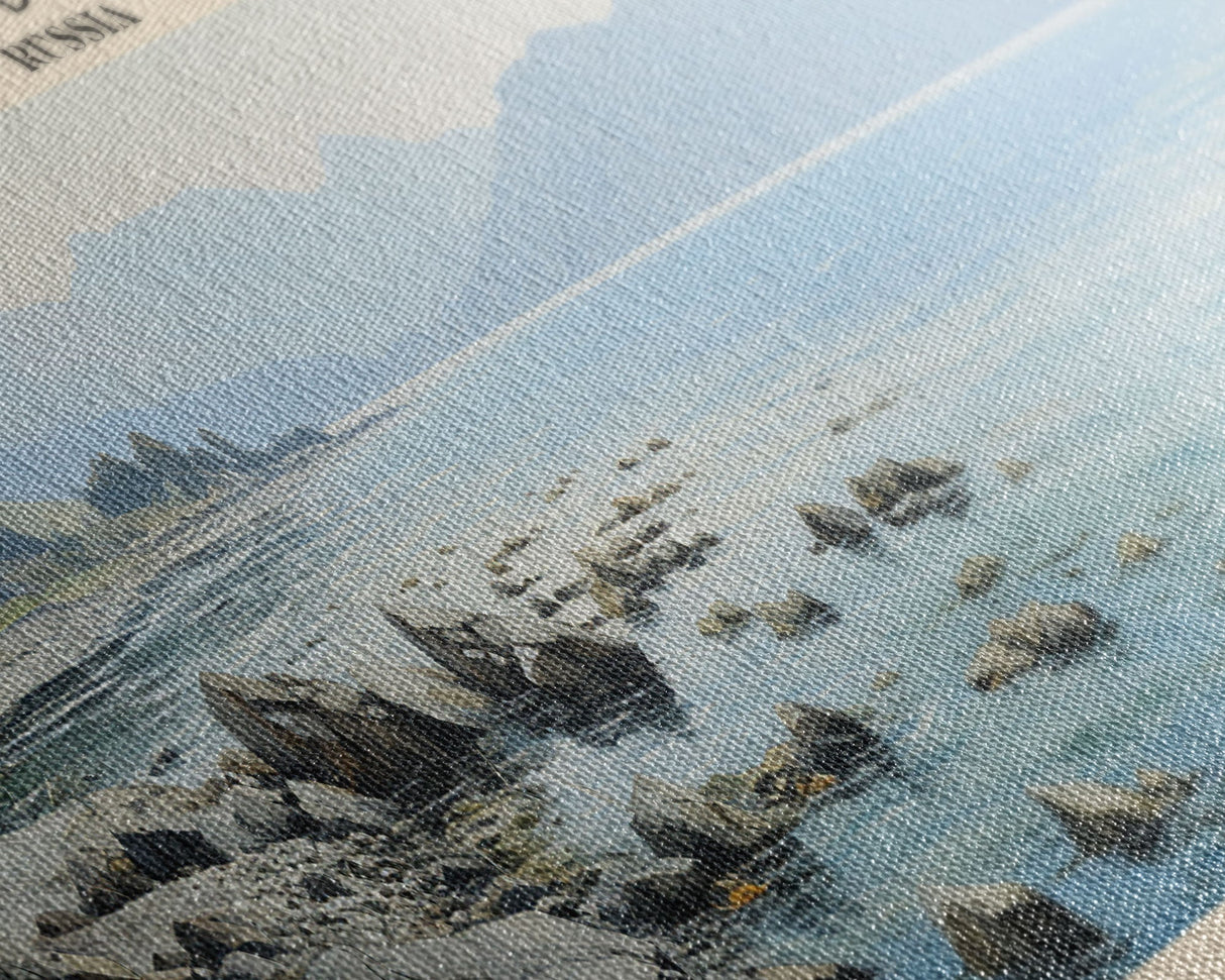 Lake Baikal Travel Poster Print, Framed Canvas Wall Art, Metal Wall Art, COUNTRY art, Gift For Him, Travel Wall Art, Travel Lover Gift