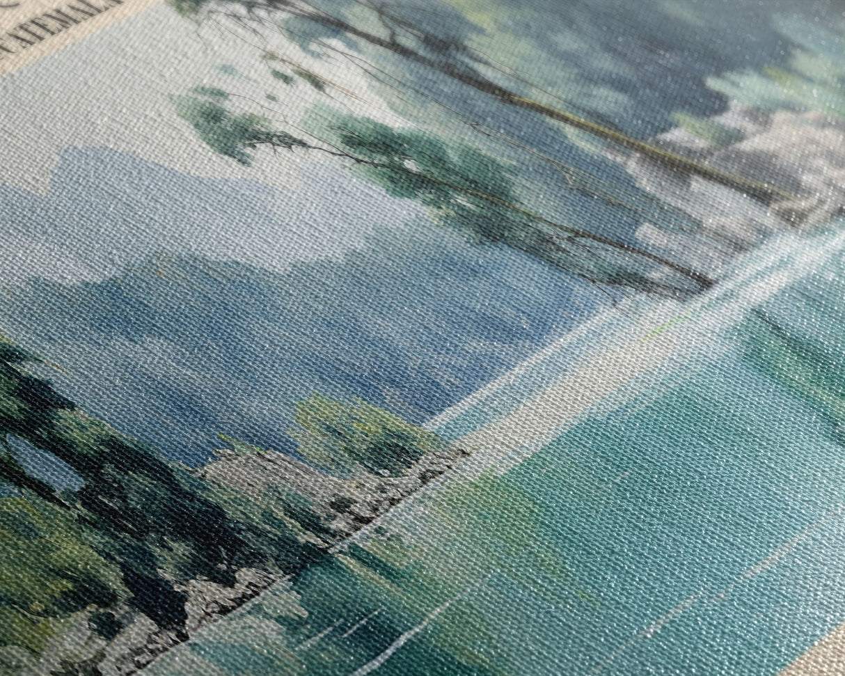 Semuc Champey Travel Poster Print, Framed Canvas Wall Art, Metal Wall Art, COUNTRY art, Gift For Him, Travel Wall Art, Travel Lover Gift