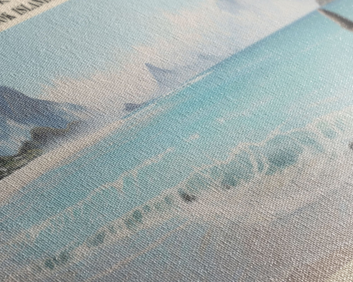 The Cook Islands Travel Print Wall Art, Travel Poster Print, Retro Style COUNTRY Home Decor, Wall Hanging, Travel Gift Idea, Unique Metal Art