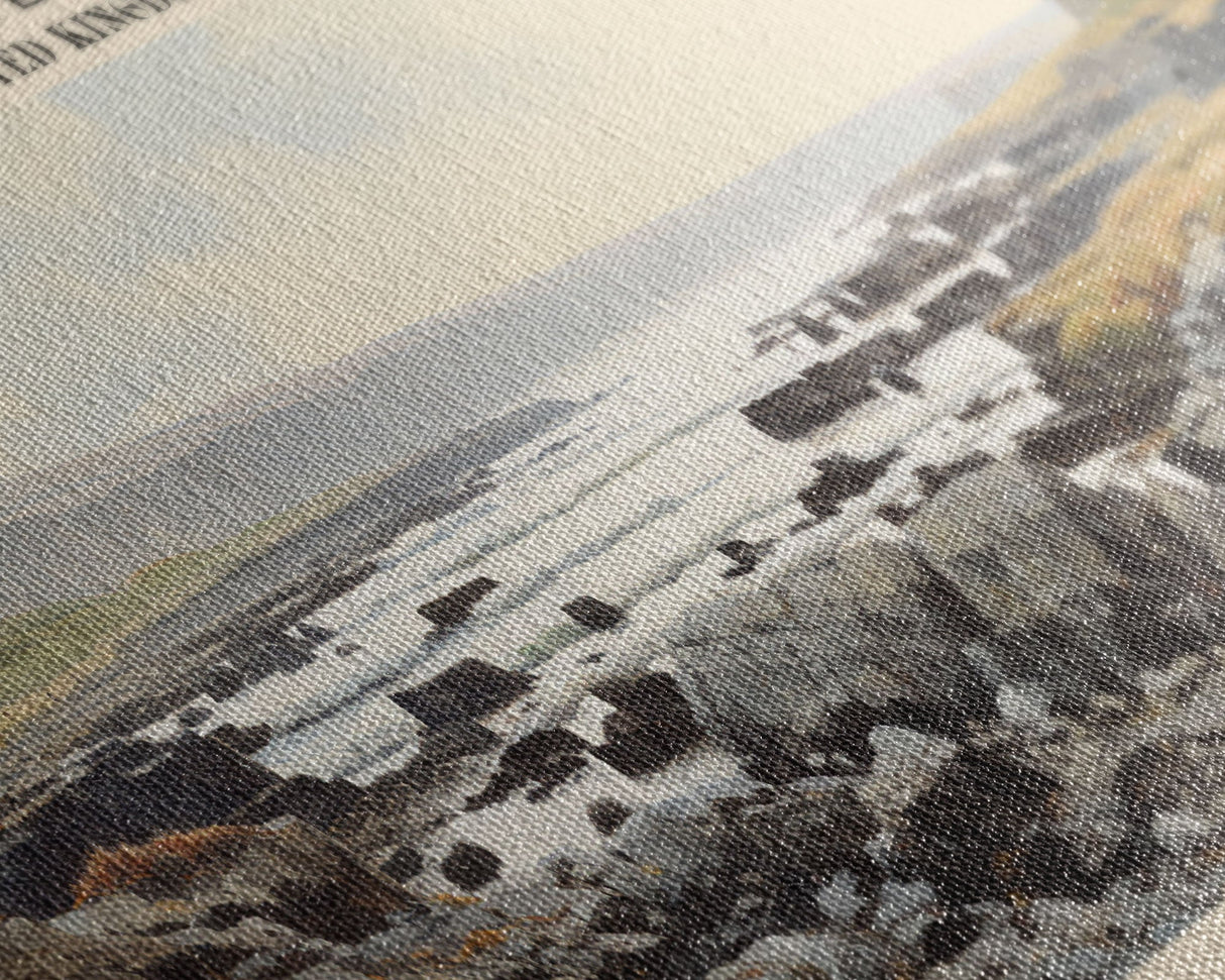 The Pembrokeshire Coast Travel Poster Print, Framed Canvas Print, COUNTRY Travel Art, Wood Framed Art, Wall Hanging, Home Decor