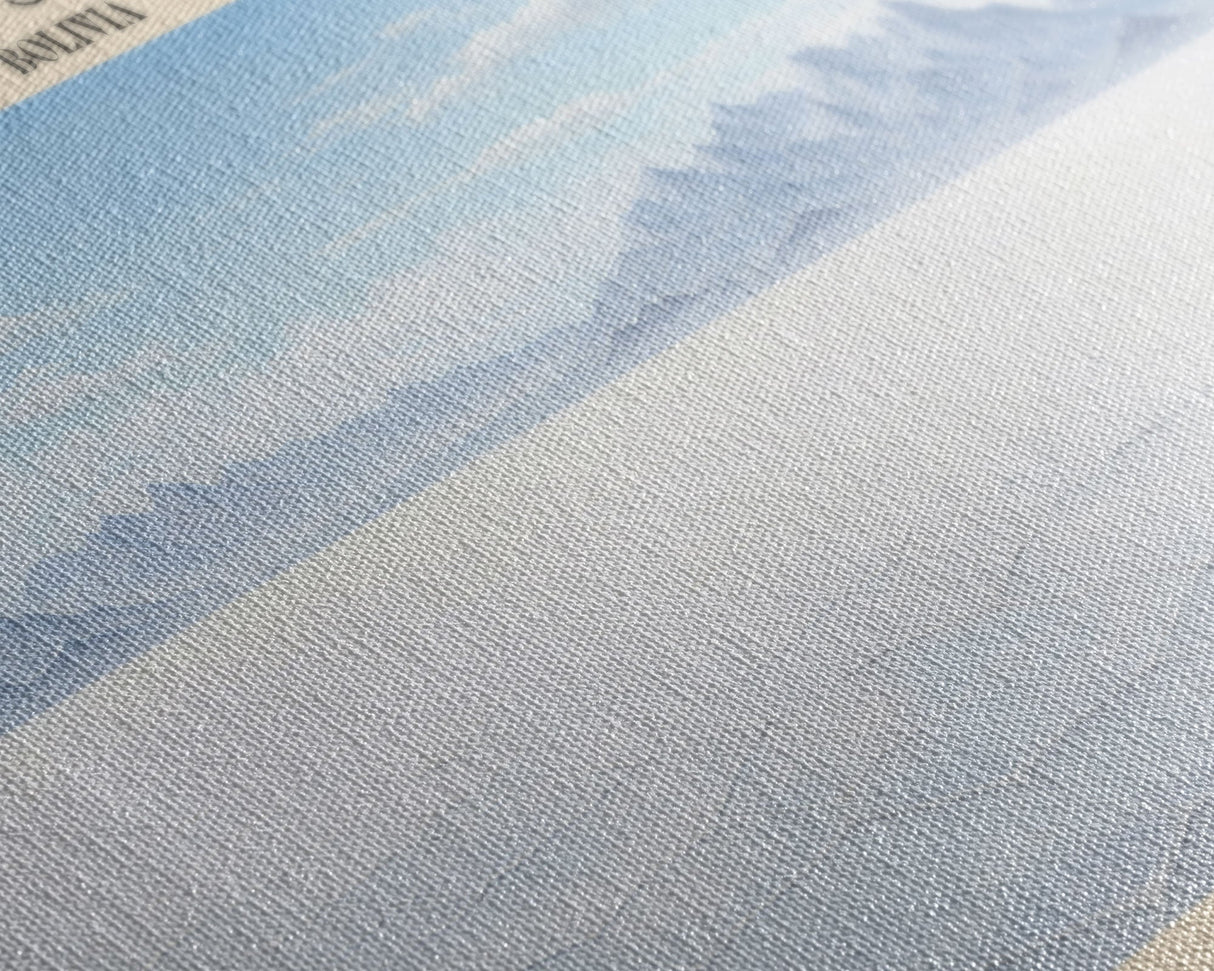 The Uyuni Salt Flats COUNTRY | Framed Travel Poster Canvas Print | Trendy Wall Art | Watercolor Painting | Living Room Art | Unique Art