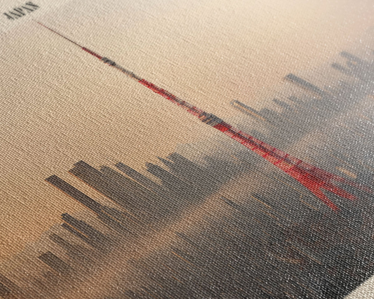 Tokyo Tower Travel Print Wall Art, Travel Poster Print, Retro Style COUNTRY Home Decor, Wall Hanging, Travel Gift Idea, Unique Metal Art