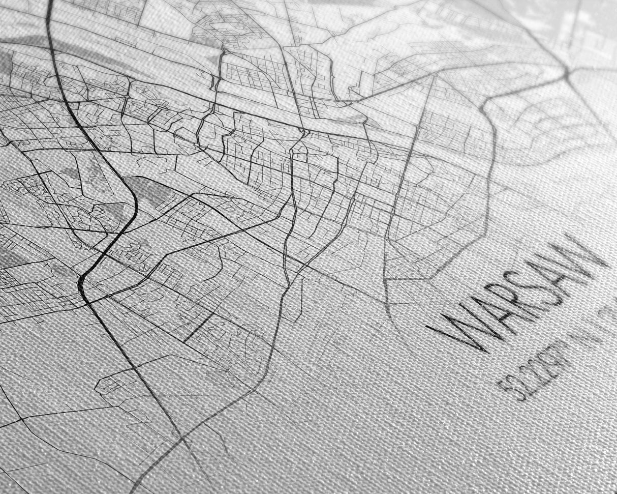 Warsaw City Map, Poland Art, Map Print, Modern Wall Art, Wall Art, Canvas Art, European wall Art, First Home Gift, Wall Décor, Office Prints