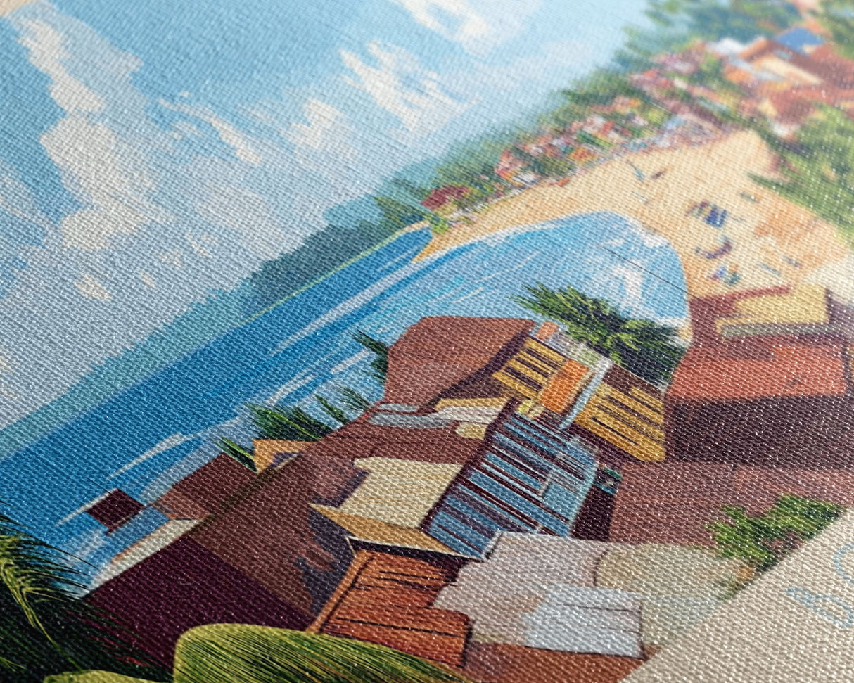 Bouake, Ivory Coast Panoramic Travel Poster Canvas Print, Bouake, Ivory Coast Painting, Ivory Coast Art, Bouake Panoramic Travel Art, Travel Painting