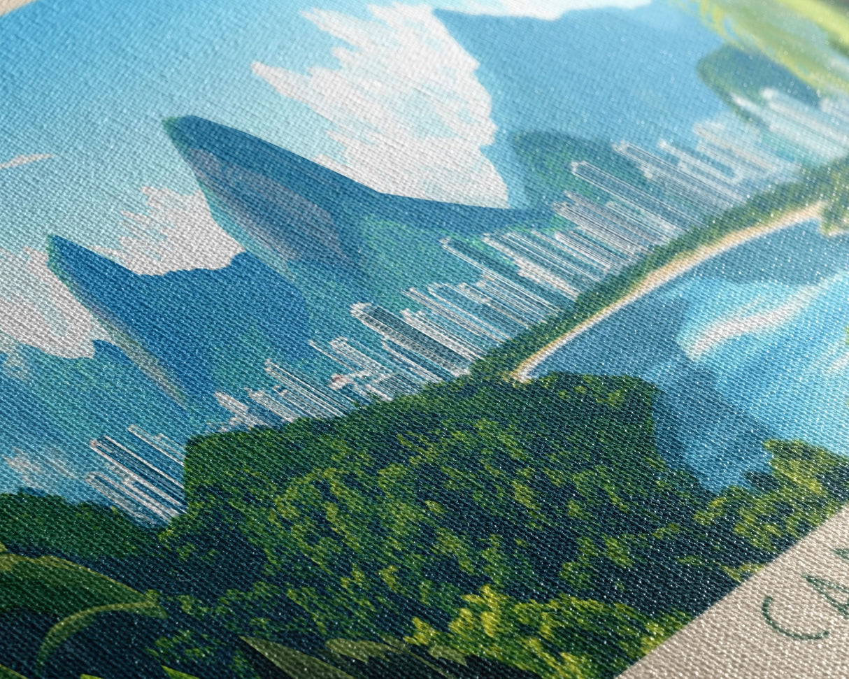 Campinas, Brazil Travel Poster Panoramic Canvas Print, Campinas, Brazil Painting, Brazil Art, Campinas Travel Art, Guest Room Painting