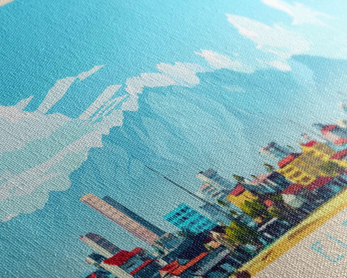 El-Obeid, Sudan Travel Poster Panoramic Canvas Print, El-Obeid, Sudan Painting, Sudan Art, El-Obeid Travel Art, Guest Room Painting