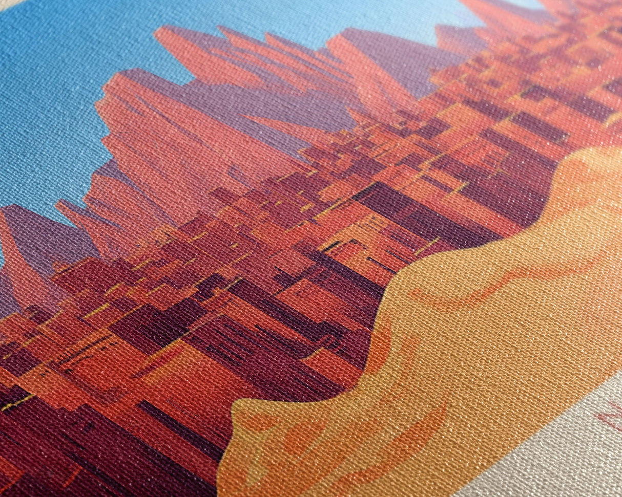 Nyala, Sudan Travel Poster Panoramic Canvas Print, Nyala, Sudan Painting, Sudan Art, Nyala Travel Art, Guest Room Painting