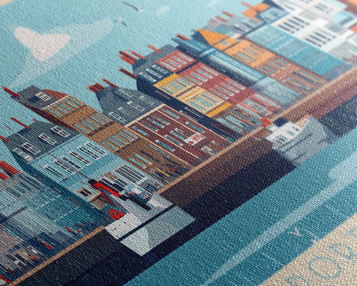 Port Sudan, Sudan Panoramic Travel Poster Canvas Print, Port Sudan, Sudan Painting, Sudan Art, Port Sudan Travel Art, Guest Room Painting