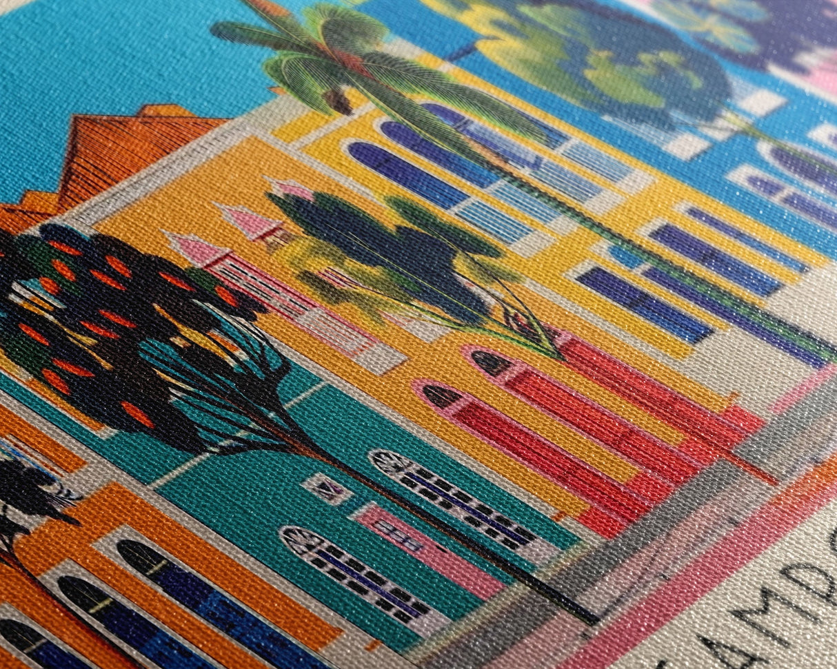 Campo Grande, Brazil Panoramic Canvas Print, Campo Grande, Brazil Painting, Brazil Art, Campo Grande Travel Poster, Travel Art, Guest Room Painting