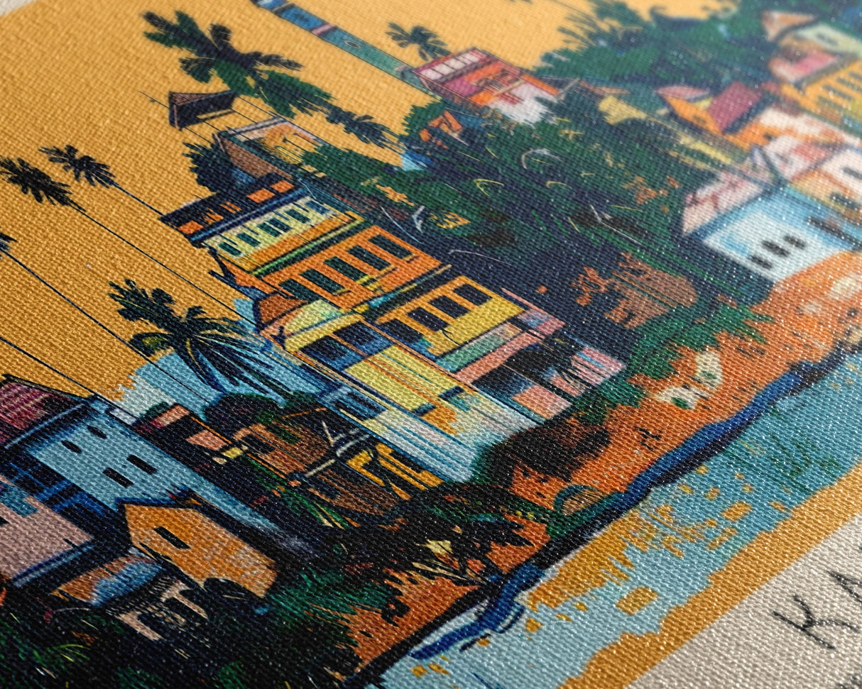 Kananga, Congo Panoramic Canvas Print, Kananga, Congo Painting, Congo Art, Kananga Travel Poster, Travel Art, Housewarming Gift