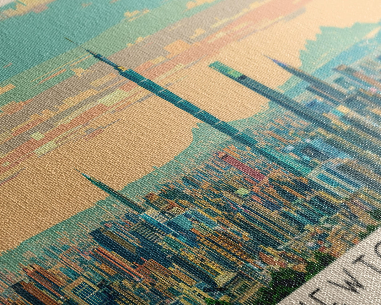 Newtownabbey, Ireland Panoramic Canvas Print, Newtownabbey, Ireland Painting, Ireland Art, Newtownabbey Travel Poster, Travel Art, Guest Room Painting