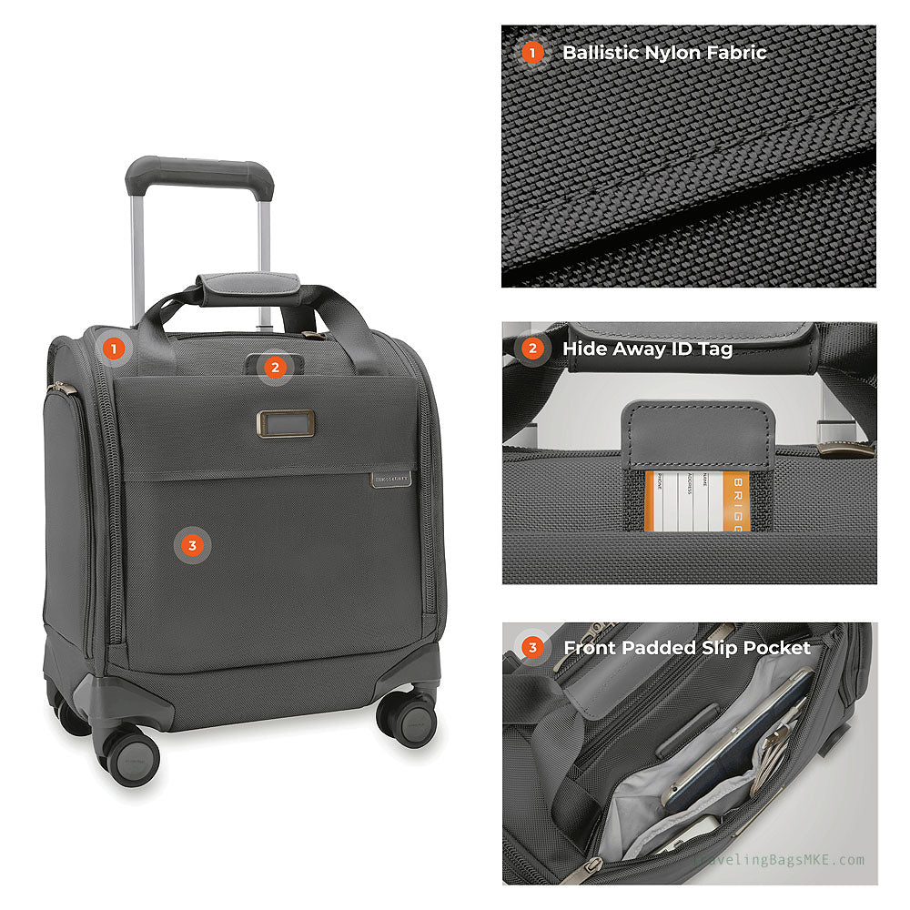 Baseline Collection Cabin Spinner Underseat Cabin Bag by Briggs & Riley (BLU116SP)