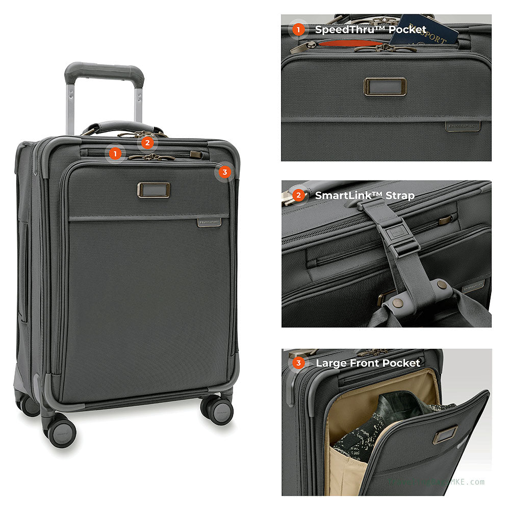 Baseline Collection Global/International Carry-On Spinner Luggage by Briggs & Riley