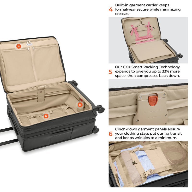 Briggs & Riley Baseline Compact 24" Checked Expandable Spinner, BLU124CXSP