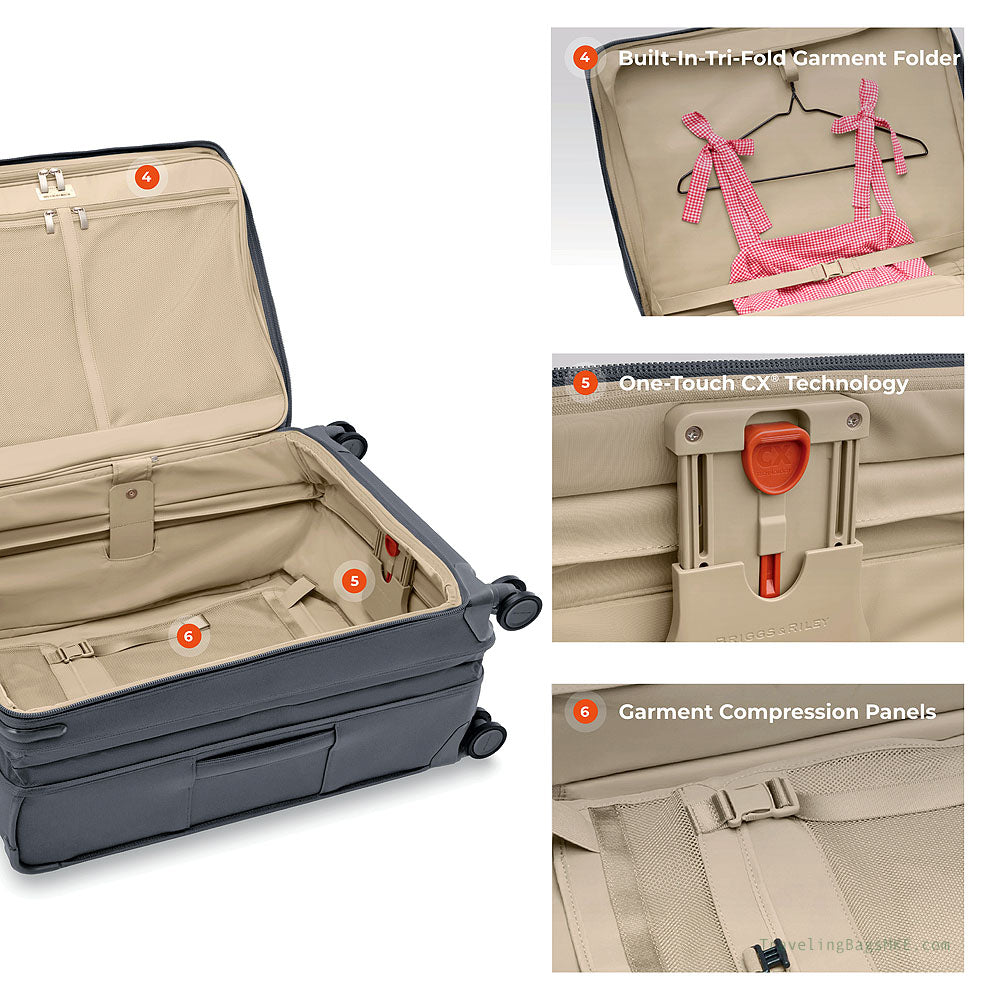 Baseline Collection Medium Expandable Spinner Luggage for Travel by Briggs & Riley