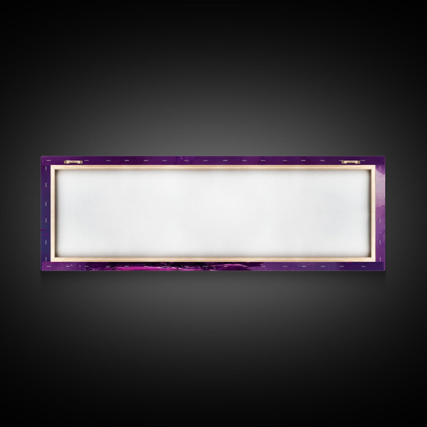 Panoramic Fantasy Underwater City, Purple Art, Extra Large Wall Art, Framed Panoramic Canvas Print, Framed Wall Decor