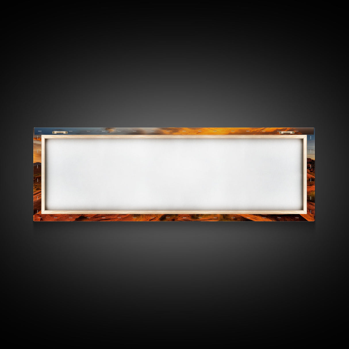 Photographic Panoramic of Arches National Park, Sunset Photography, National Park Art, Framed Canvas Print, Landscape Photography