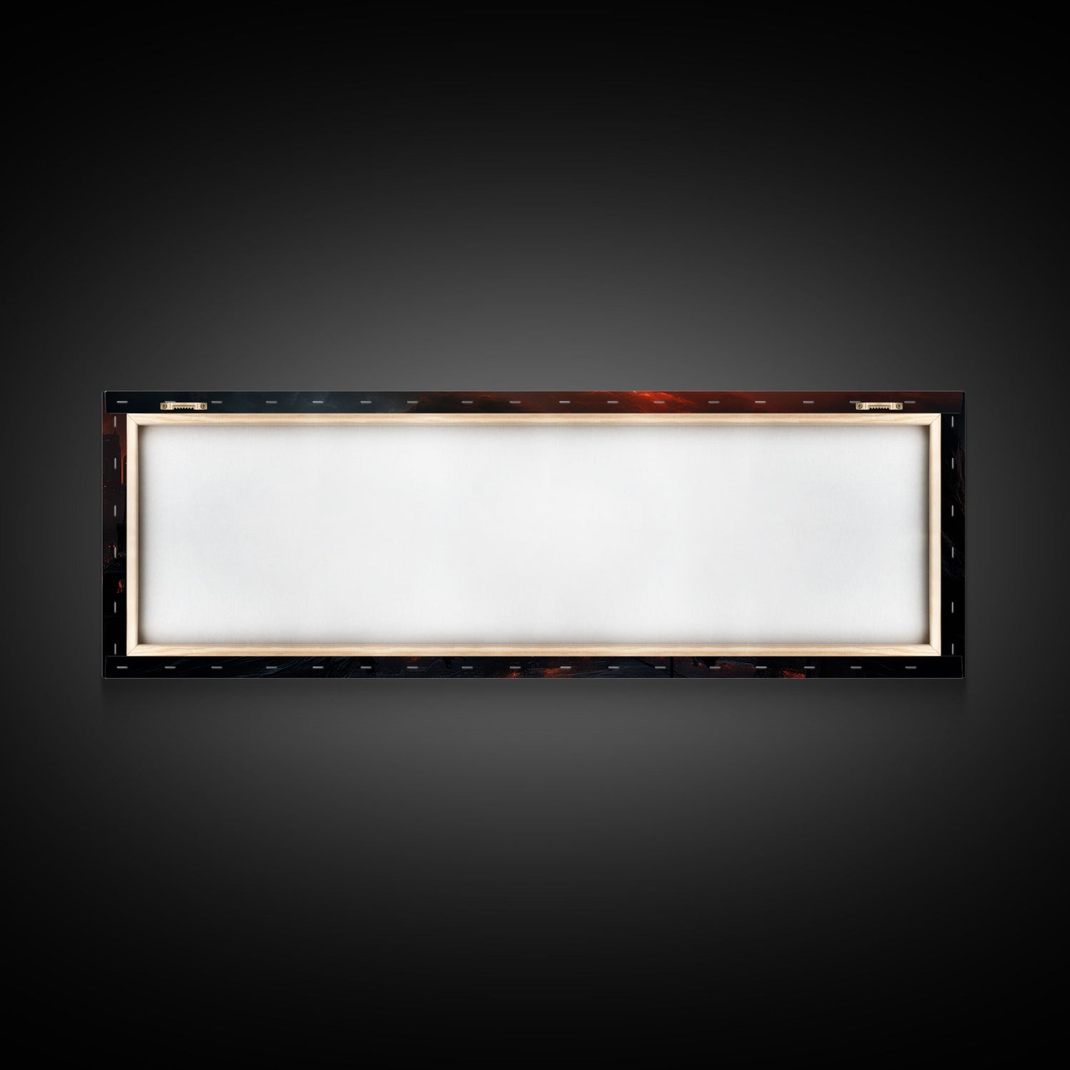 The Burning City Panoramic Canvas Print, Framed Halloween Art, Spooky Decor, Halloween Art, Halloween Wall Art, Halloween Art Print