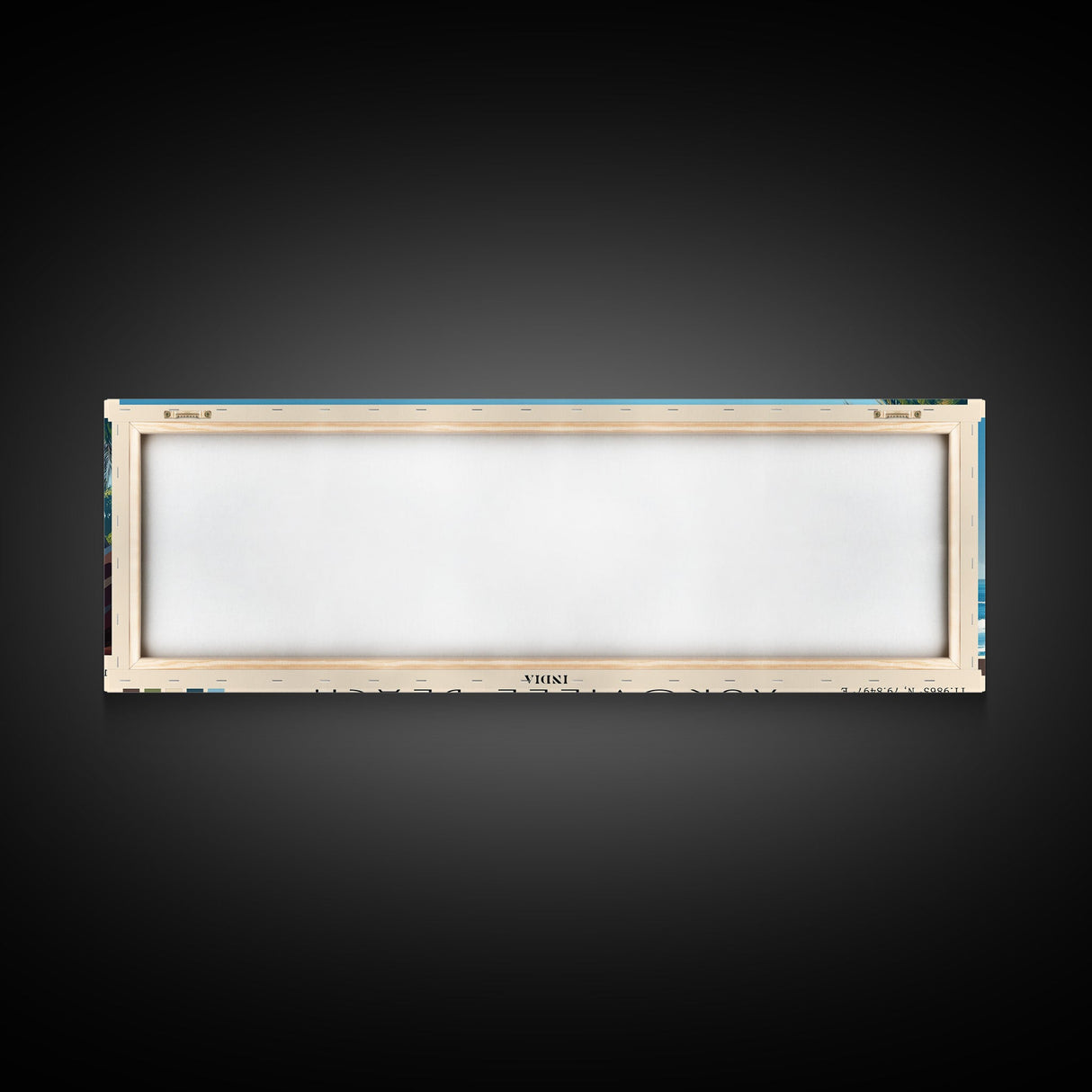 Auroville Beach, India Panoramic Print, Vacation Gift, India Wall Art, Beach Painting, Beach Decor, Large Wall Art, Wood Frame Art