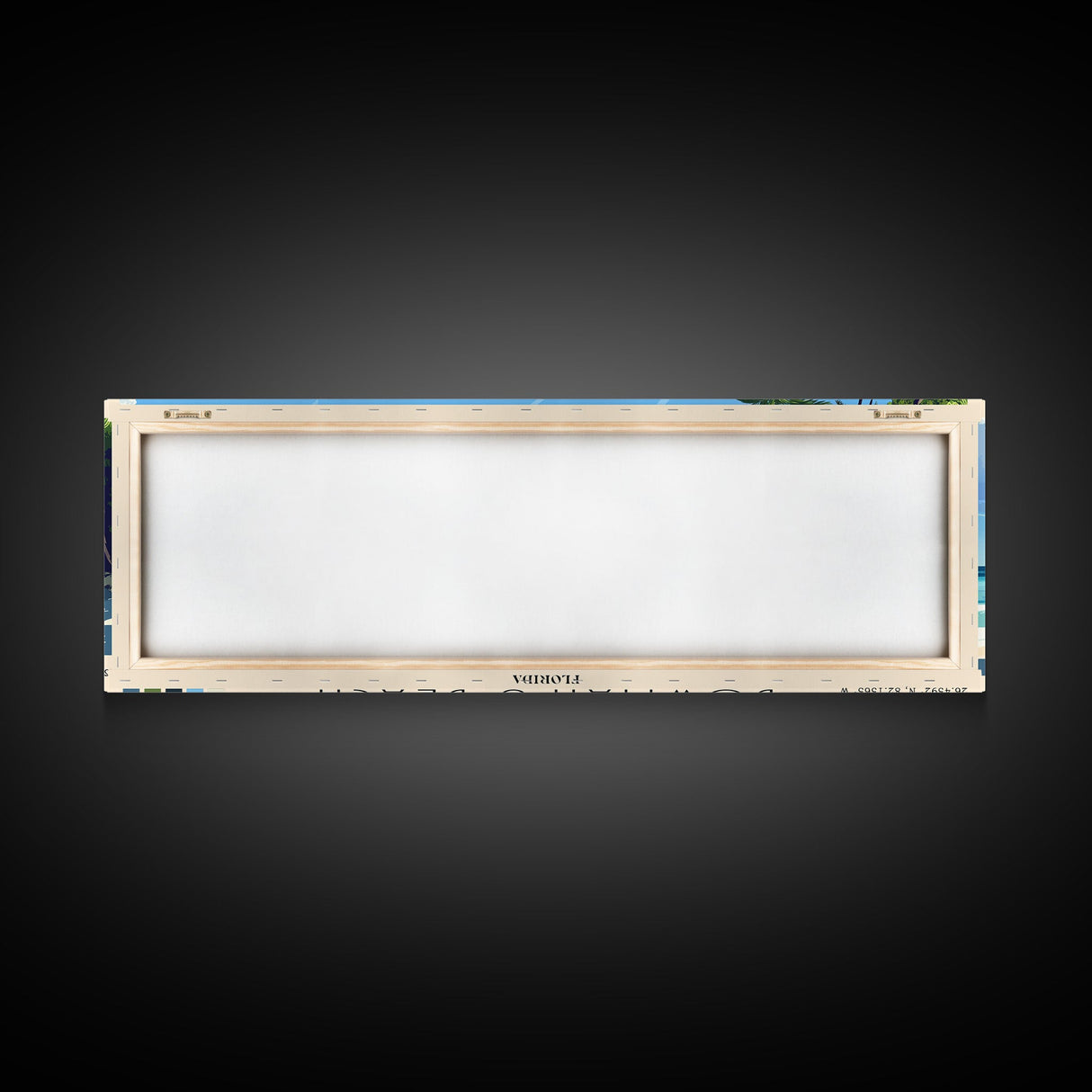 Bowman’s Beach, Florida Panoramic Print, Vacation Gift, Florida Wall Art, Beach Painting, Beach Decor, Large Wall Art, Wood Frame Art