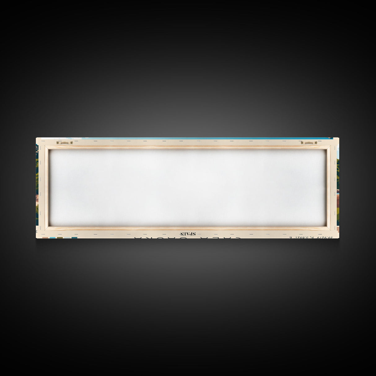 Cala Saura, Spain Panoramic Print, Vacation Gift, Spain Wall Art, Beach Painting, Beach Decor, Large Wall Art, Wood Frame Art