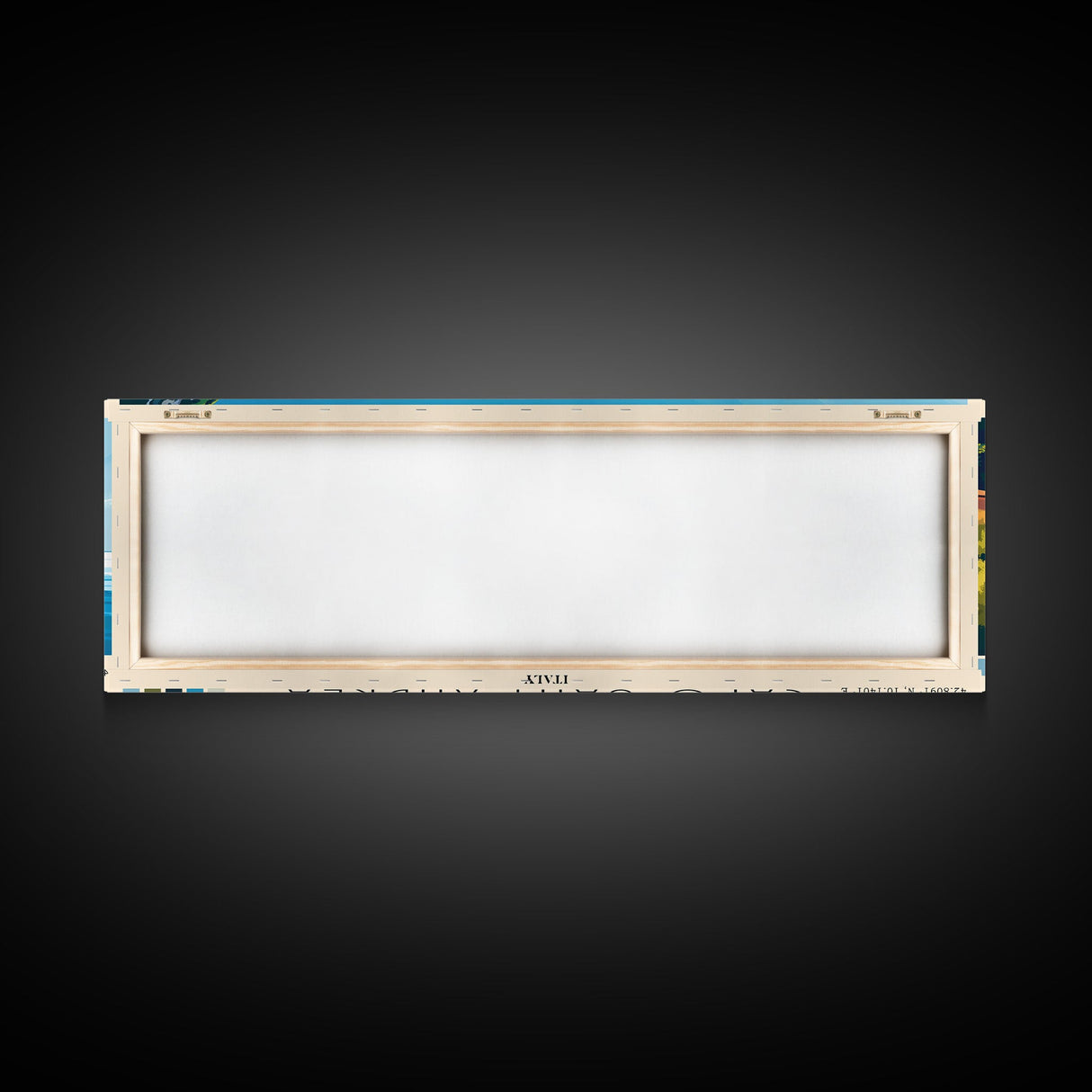 Capo Sant’Andrea, Italy Panoramic Beach Print, Vacation Gift, Italy Wall Art, Framed Canvas Print, Framed Beach Painting