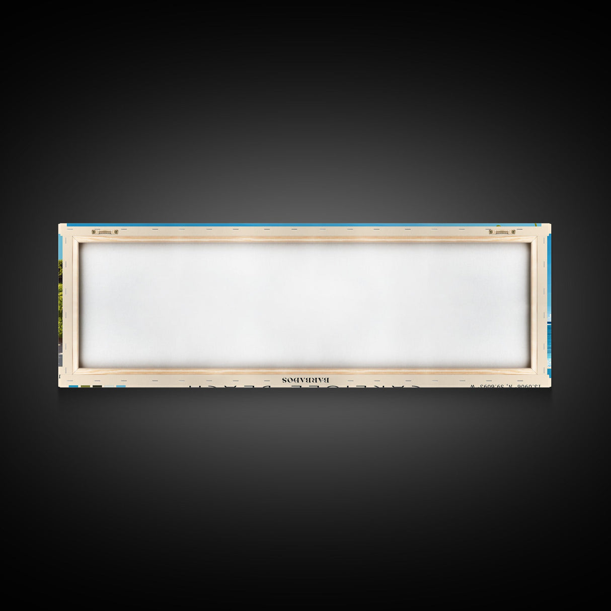 Carlisle Beach, Barbados Panoramic Beach Print, Vacation Gift, Barbados Wall Art, Framed Canvas Print, Framed Beach Painting