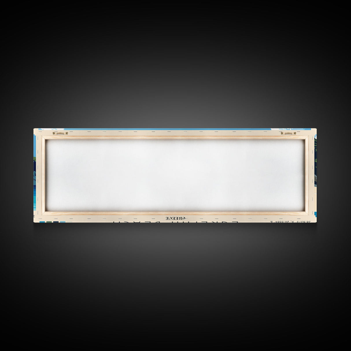 Egremni Beach, Greece Panoramic Beach Print, Vacation Gift, Greece Wall Art, Framed Canvas Print, Framed Beach Painting