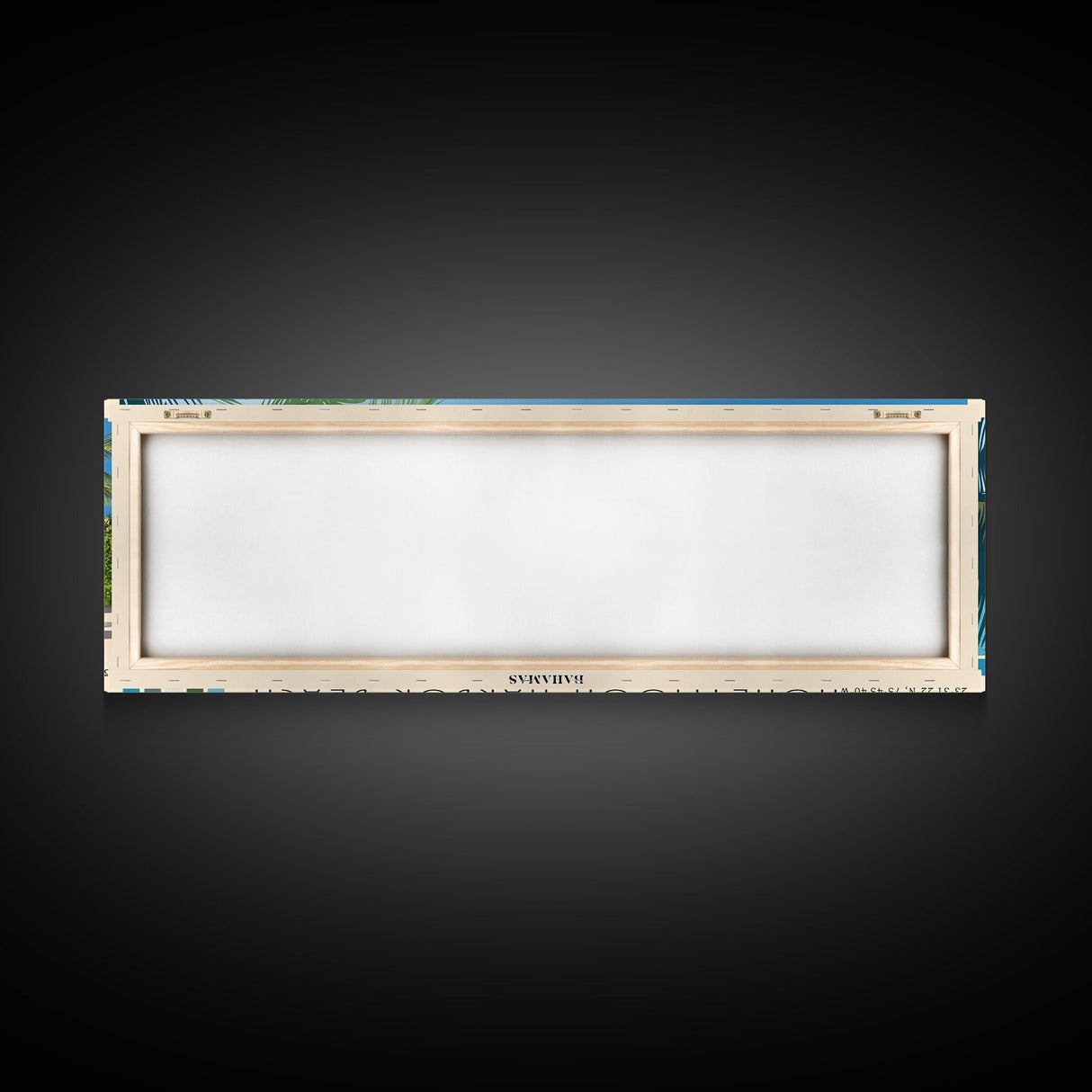 Honeymoon Harbor Beach, Bahamas Panoramic Beach Print, Vacation Gift, Bahamas Wall Art, Framed Canvas Print, Framed Beach Painting