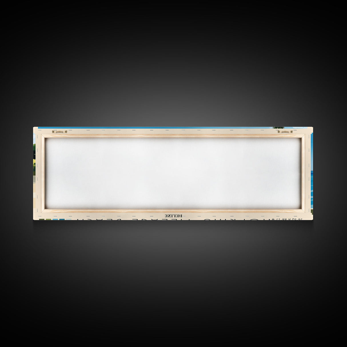 Hopkins Village Beach, Belize Panoramic Print, Vacation Gift, Belize Wall Art, Beach Painting, Beach Decor, Large Wall Art, Wood Frame Art