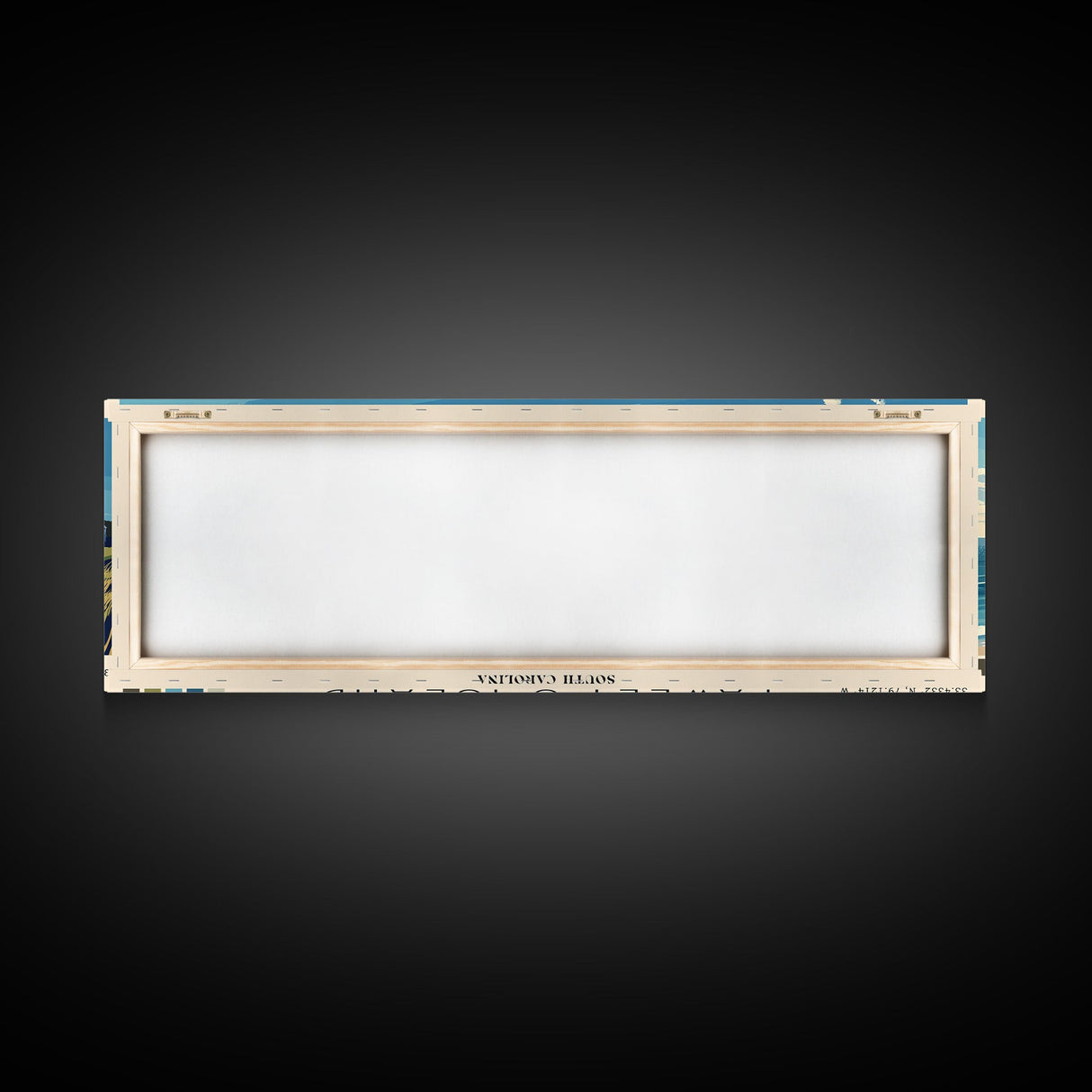 Pawley's Island, South Carolina Panoramic Beach Print, Vacation Gift, South Carolina Wall Art, Framed Canvas Print, Framed Beach Painting