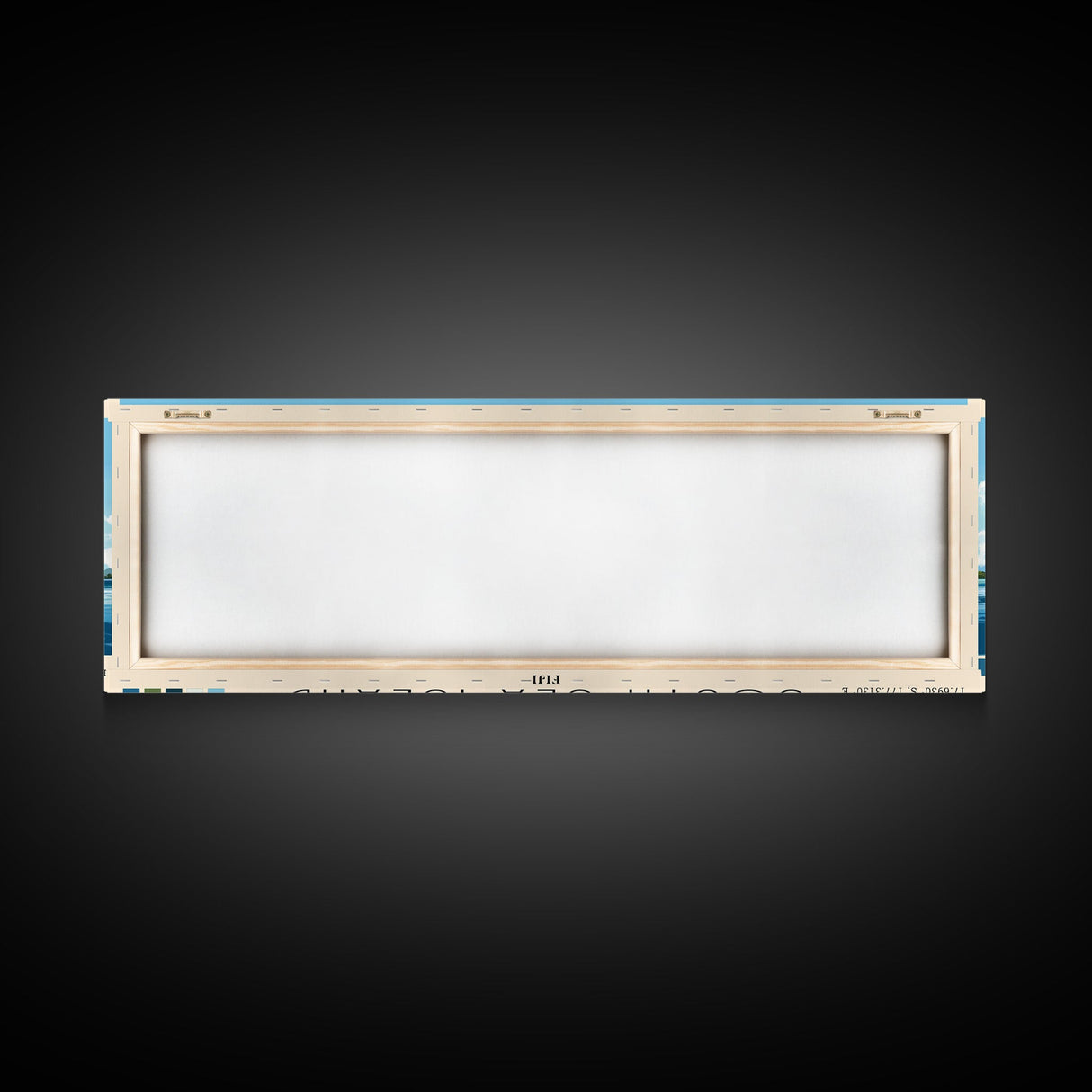 South Sea Island, Fiji Panoramic Print, Vacation Gift, Fiji Wall Art, Beach Painting, Beach Decor, Large Wall Art, Wood Frame Art