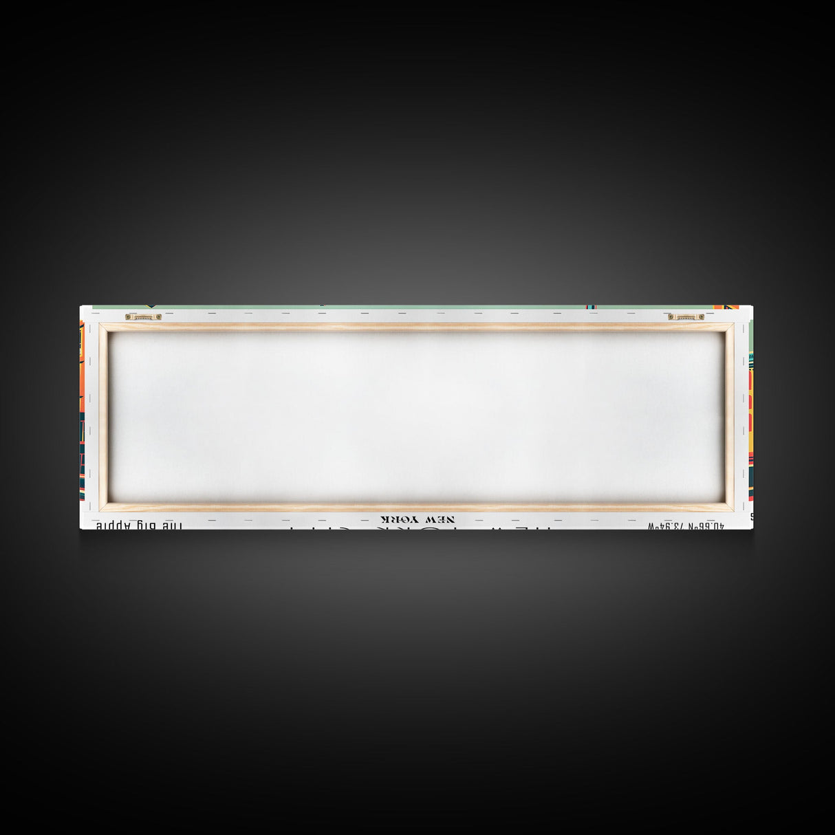 New York New York Panoramic Wall Art Framed Canvas Print, Travel Poster, Mid Century Modern Art, Pop Art Style, Wall Decor, Office Wall Art