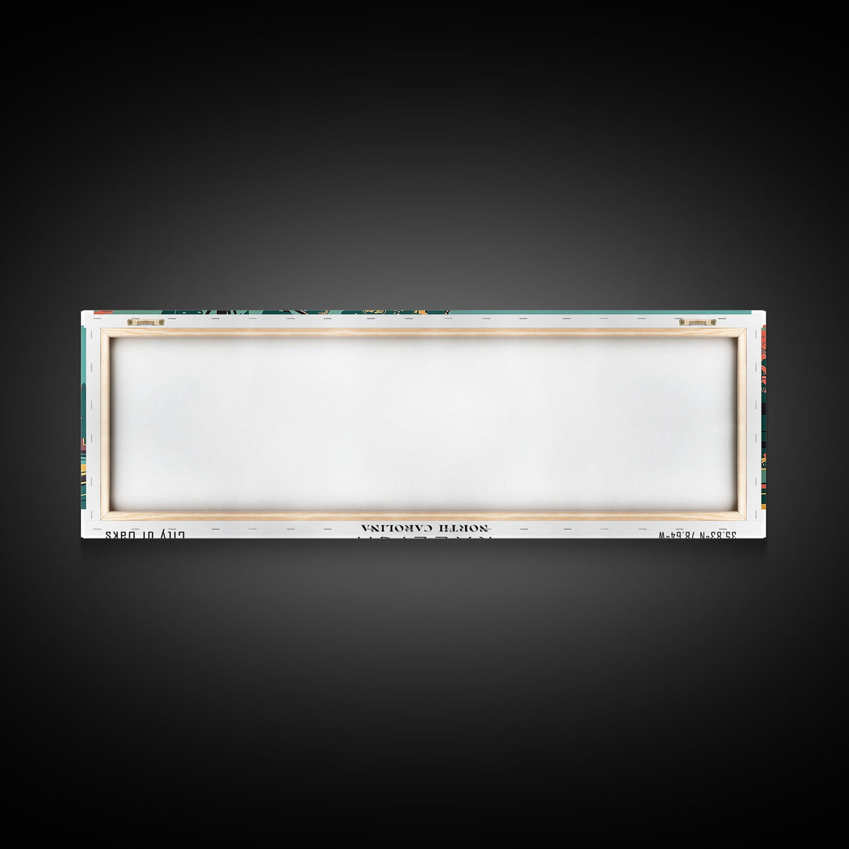 Raleigh North Carolina Panoramic Wall Art Framed Canvas Print, Travel Poster, Mid Century Modern Art, Pop Art Style, Wall Decor, Home Decor