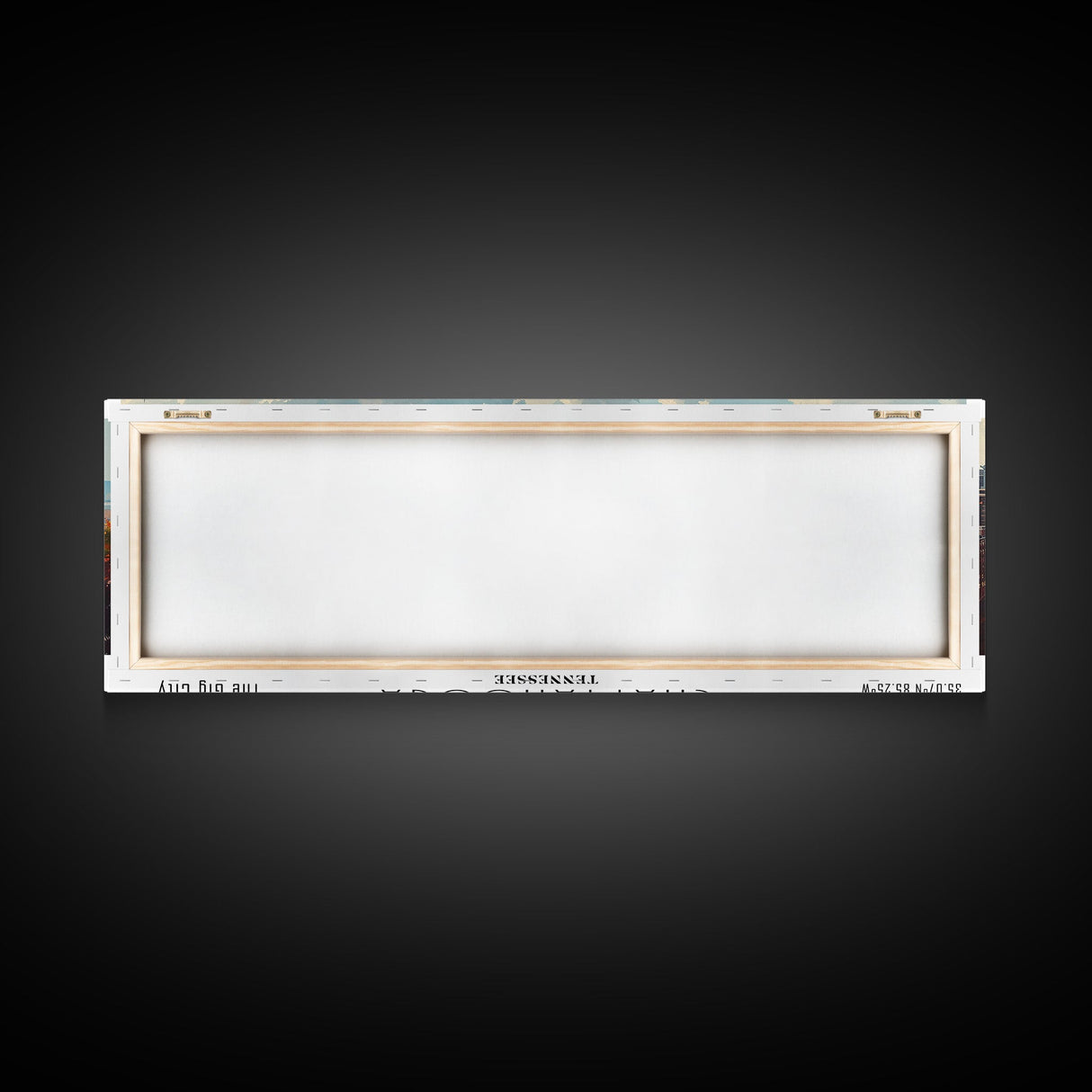 Chattanooga Tennessee Panoramic Watercolor Painting Framed Canvas Print, Travel Poster Art, Scenic Landscape, Living Room Decor, Wall Hanging, Office Art, Tennessee-Themed Gift