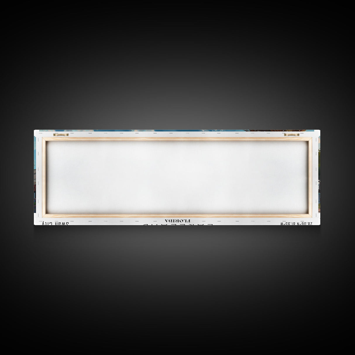 Lakeland Florida Panoramic Cityscape Wall Art, Watercolor Framed Canvas Print, Urban Painting for Living Room, Office Decor, Travel Poster