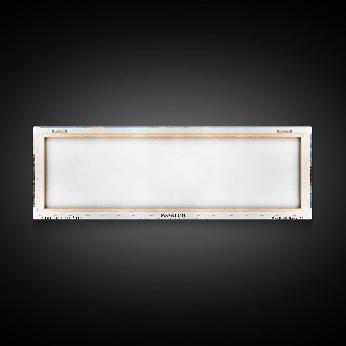 Rockford Illinois Panoramic Print, Trendy Framed Canvas Print, City Travel Poster, Home Decor, Office Wall Art, Gift Idea