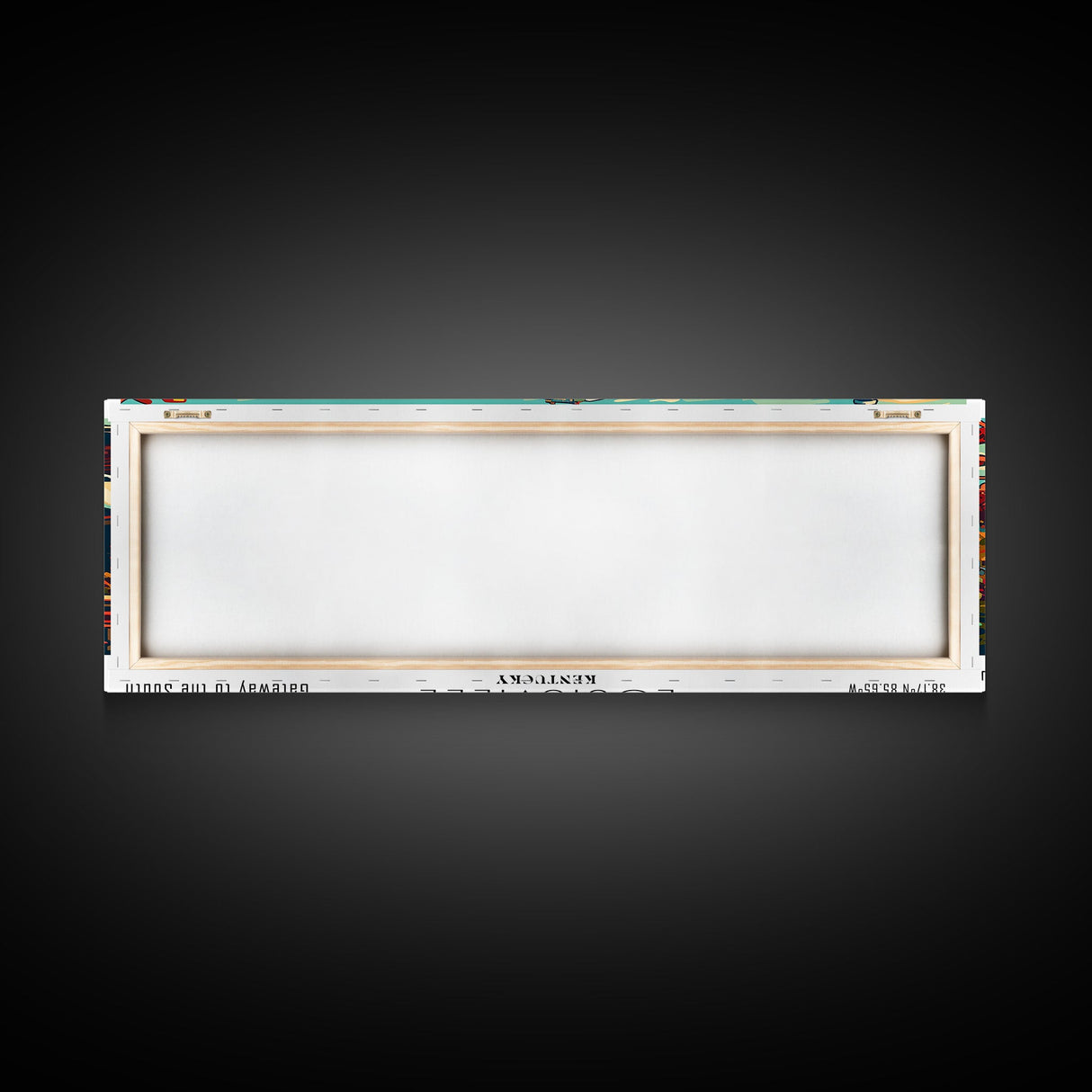 Louisville Kentucky Panoramic Wall Art, Mid Century Modern Framed Canvas Print, Retro Pop Art Travel Poster, Home Decor