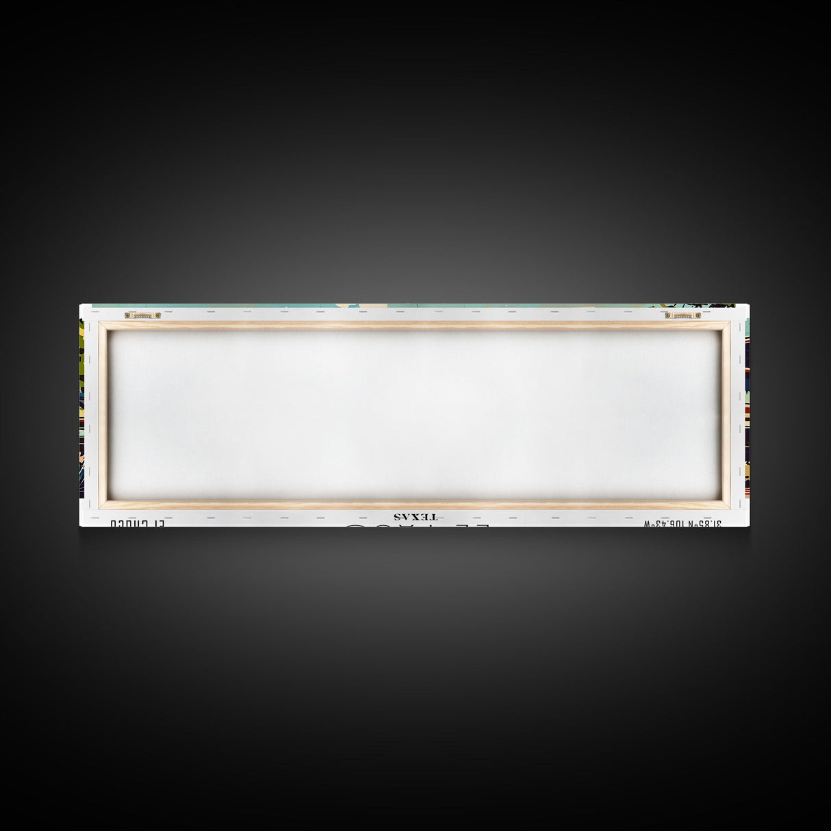 El Paso Texas Panoramic Wall Art, Retro Pop Art Framed Canvas Print, Mid Century Modern Travel Poster, Living Room Decor, Office Wall Art