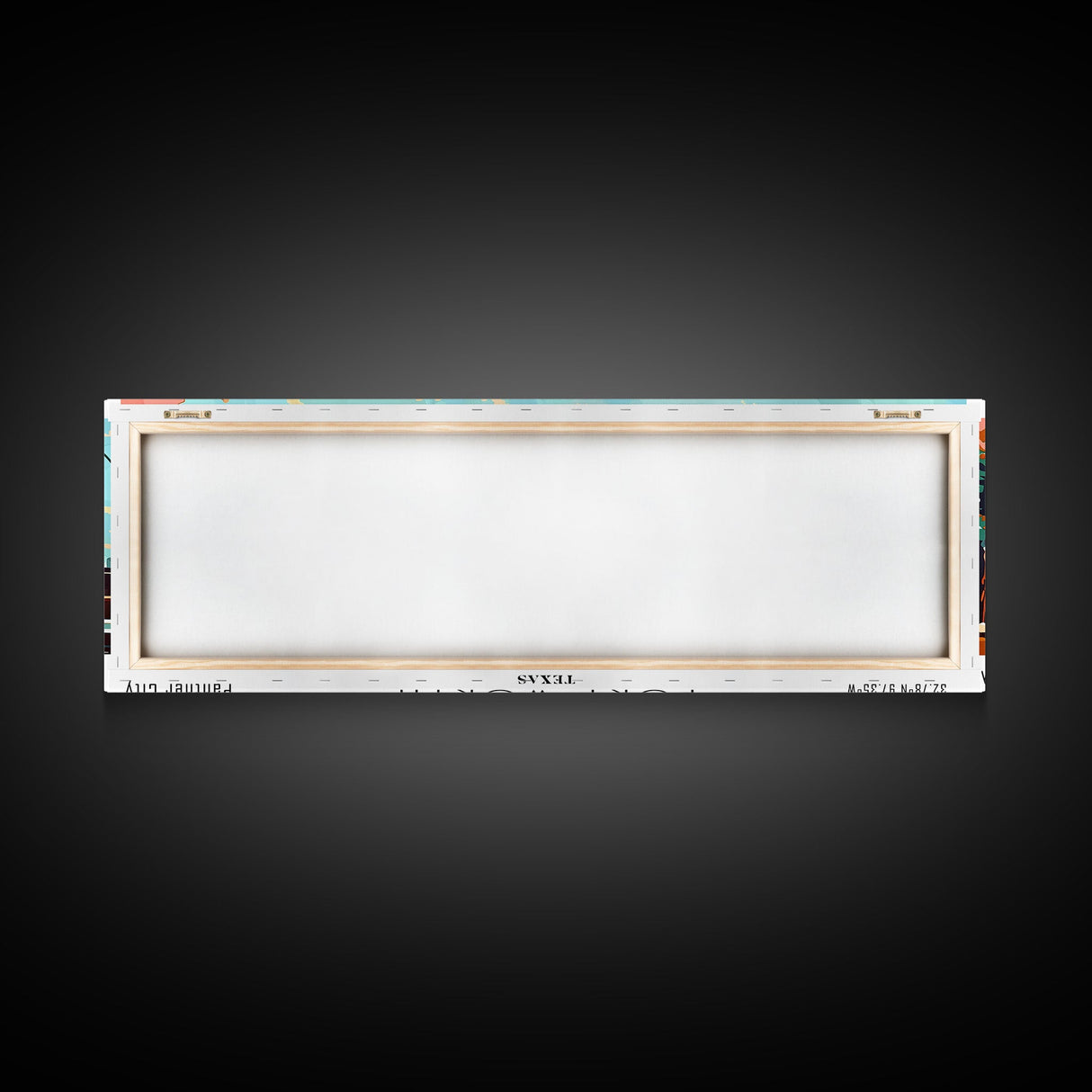 Fort Worth Texas Panoramic Wall Art, Mid Century Modern Framed Canvas Print, Retro Pop Art Travel Poster, Office Art, Living Room Decor